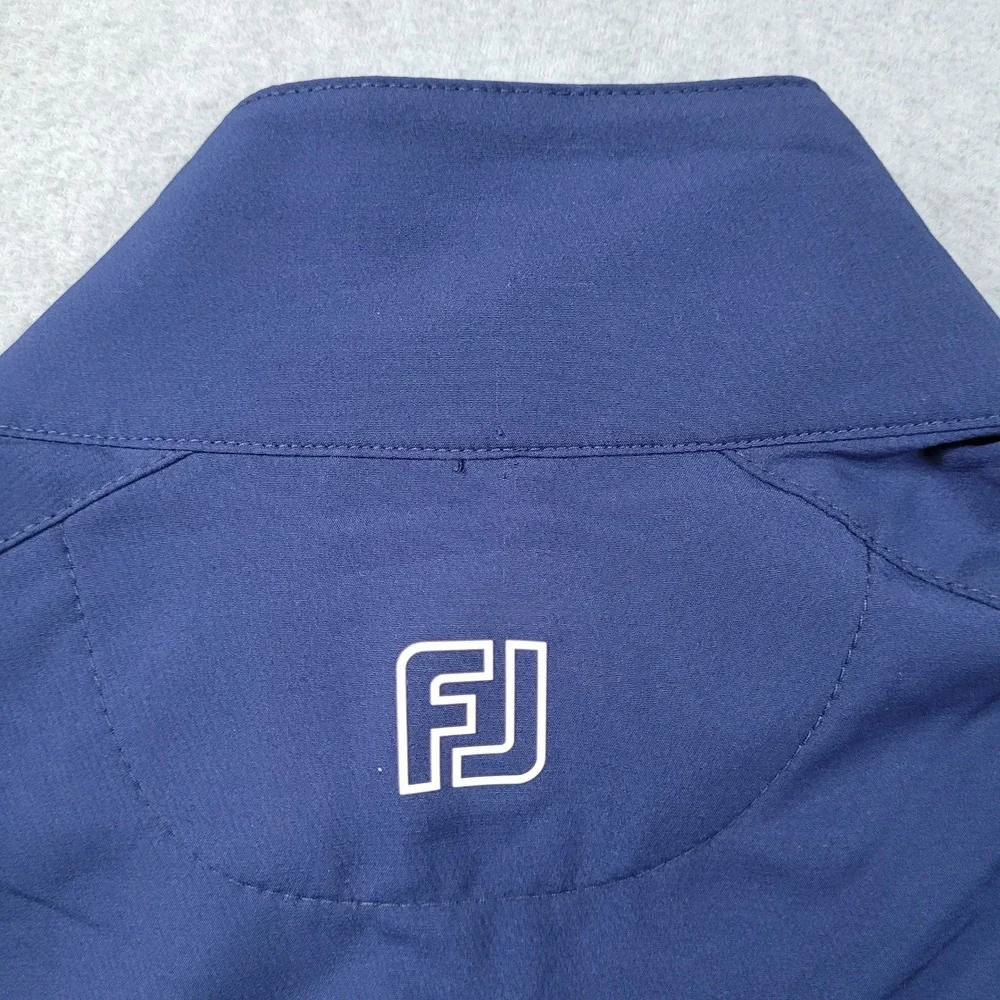 FootJoy Quarter Zip Windbreaker Mens XL Navy Blue Performance Golf Jacket